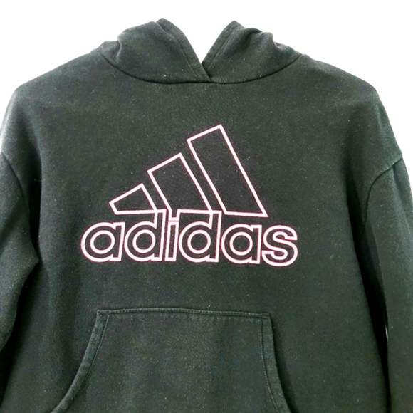 Adidas Youth Pull-Over Crop Hoodie Size L - Picture 3 of 15